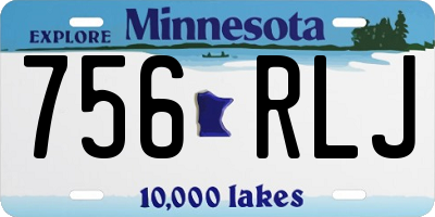 MN license plate 756RLJ