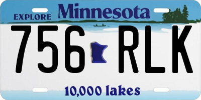 MN license plate 756RLK