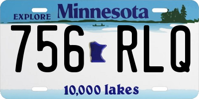 MN license plate 756RLQ