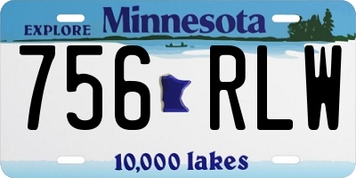 MN license plate 756RLW