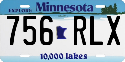 MN license plate 756RLX