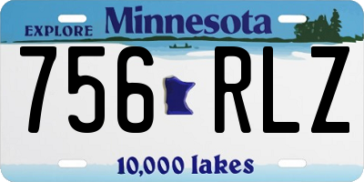 MN license plate 756RLZ