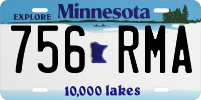 MN license plate 756RMA