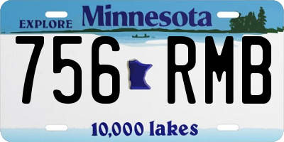 MN license plate 756RMB