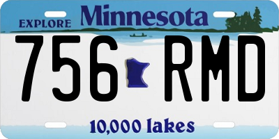 MN license plate 756RMD