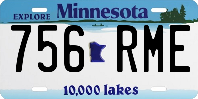 MN license plate 756RME
