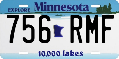 MN license plate 756RMF