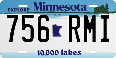 MN license plate 756RMI