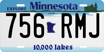 MN license plate 756RMJ