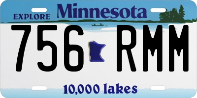 MN license plate 756RMM