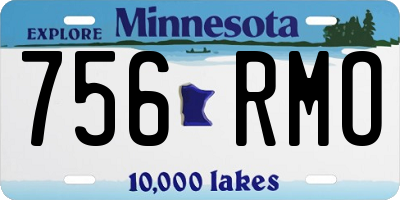 MN license plate 756RMO