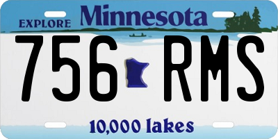 MN license plate 756RMS