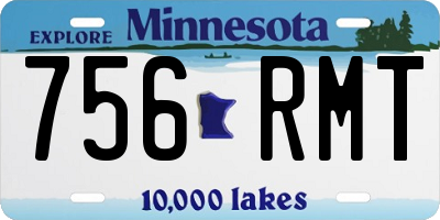 MN license plate 756RMT