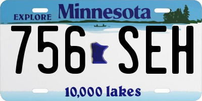 MN license plate 756SEH