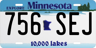 MN license plate 756SEJ