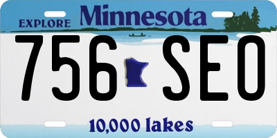 MN license plate 756SEO