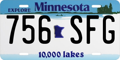 MN license plate 756SFG