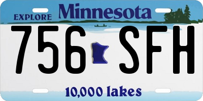 MN license plate 756SFH