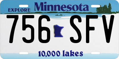 MN license plate 756SFV