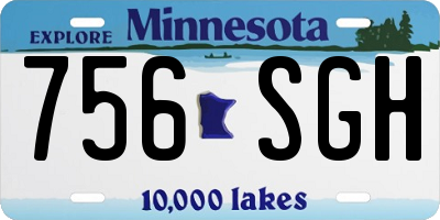 MN license plate 756SGH