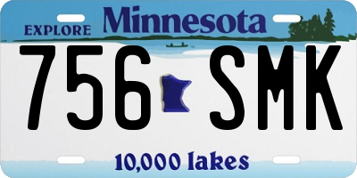 MN license plate 756SMK