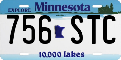 MN license plate 756STC