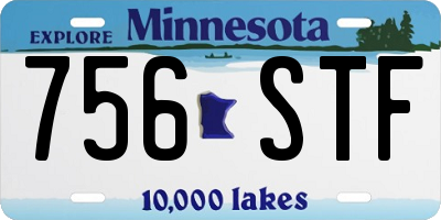 MN license plate 756STF