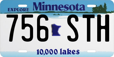 MN license plate 756STH