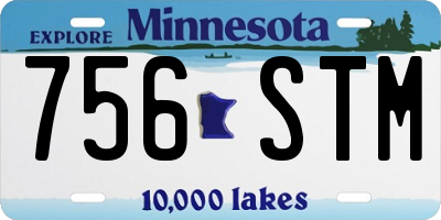MN license plate 756STM