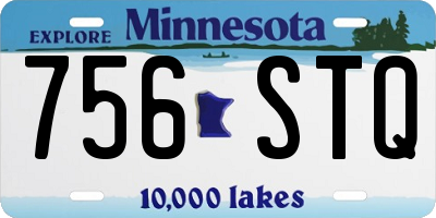 MN license plate 756STQ