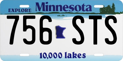 MN license plate 756STS