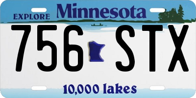 MN license plate 756STX