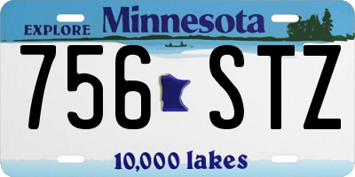 MN license plate 756STZ