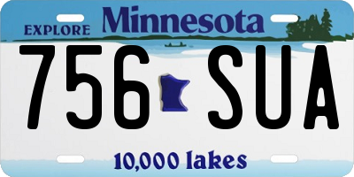 MN license plate 756SUA