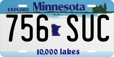MN license plate 756SUC
