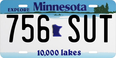 MN license plate 756SUT