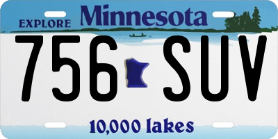 MN license plate 756SUV