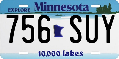 MN license plate 756SUY