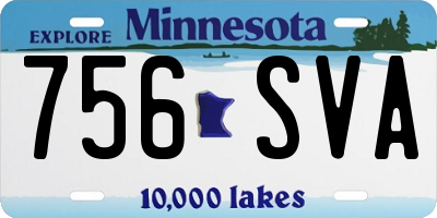 MN license plate 756SVA