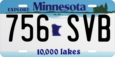 MN license plate 756SVB