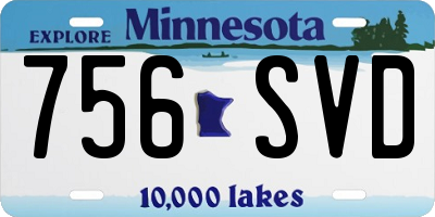 MN license plate 756SVD
