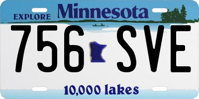 MN license plate 756SVE