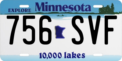 MN license plate 756SVF
