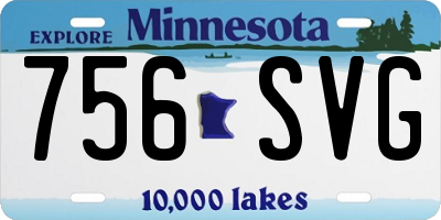 MN license plate 756SVG