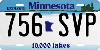 MN license plate 756SVP