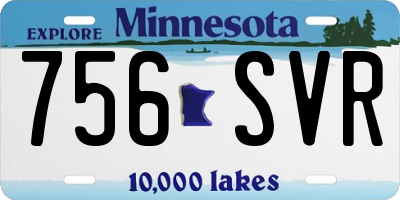 MN license plate 756SVR