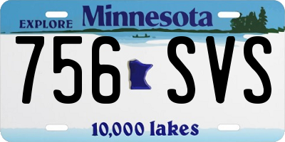MN license plate 756SVS