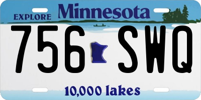 MN license plate 756SWQ