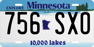 MN license plate 756SXO