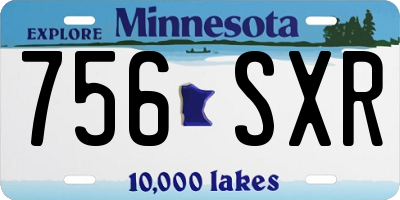 MN license plate 756SXR